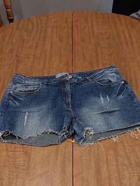 Desire Collection Distressed Blue Denim Jean Shorts